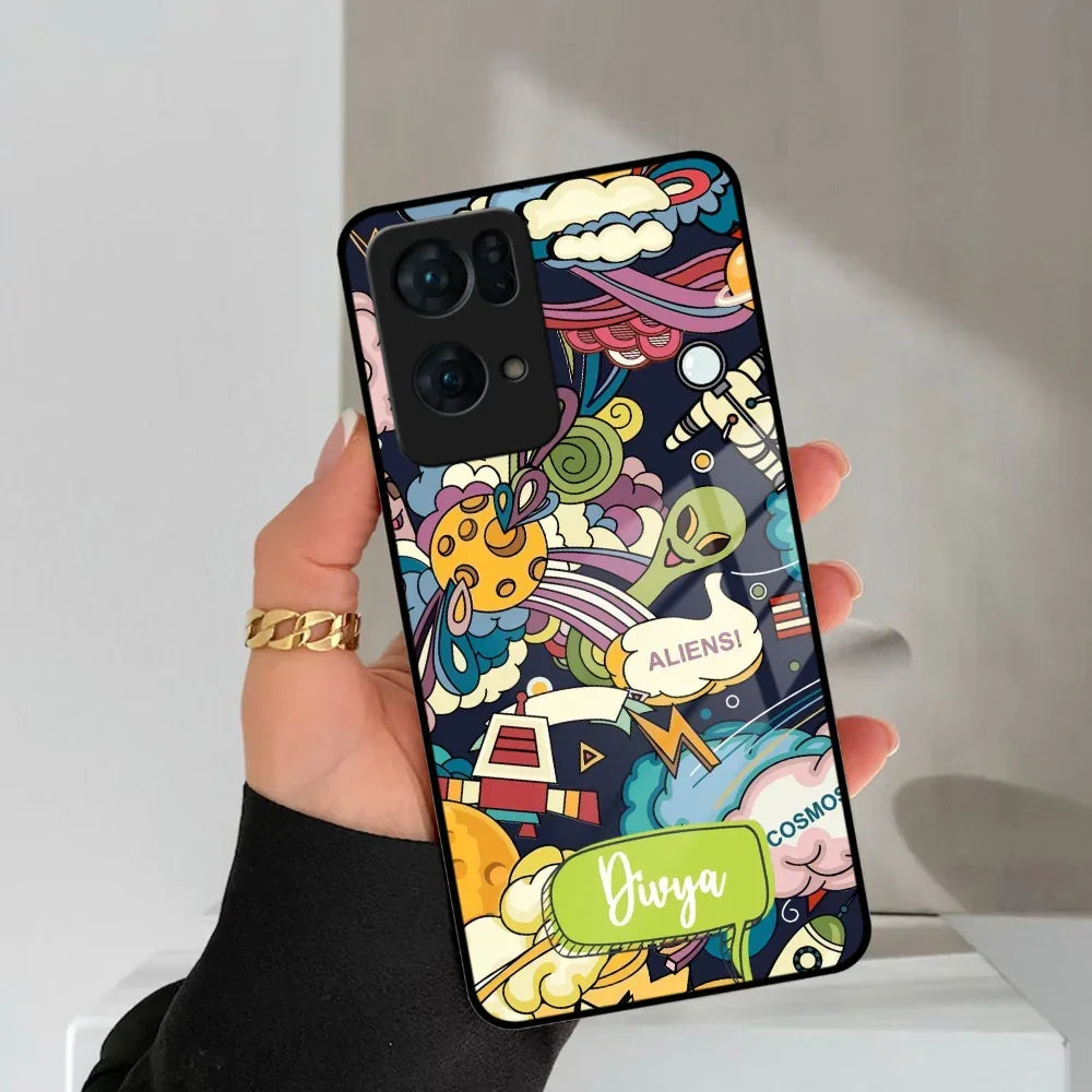 Space Glass Case Cover For Oppo - ShopOnCliQ