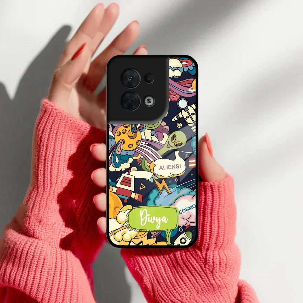 Space Glass Case Cover For Oppo - ShopOnCliQ