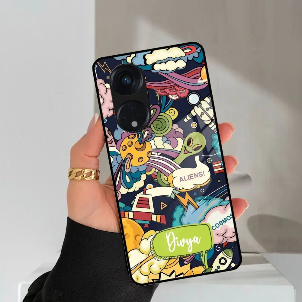 Space Glass Case Cover For Oppo - ShopOnCliQ