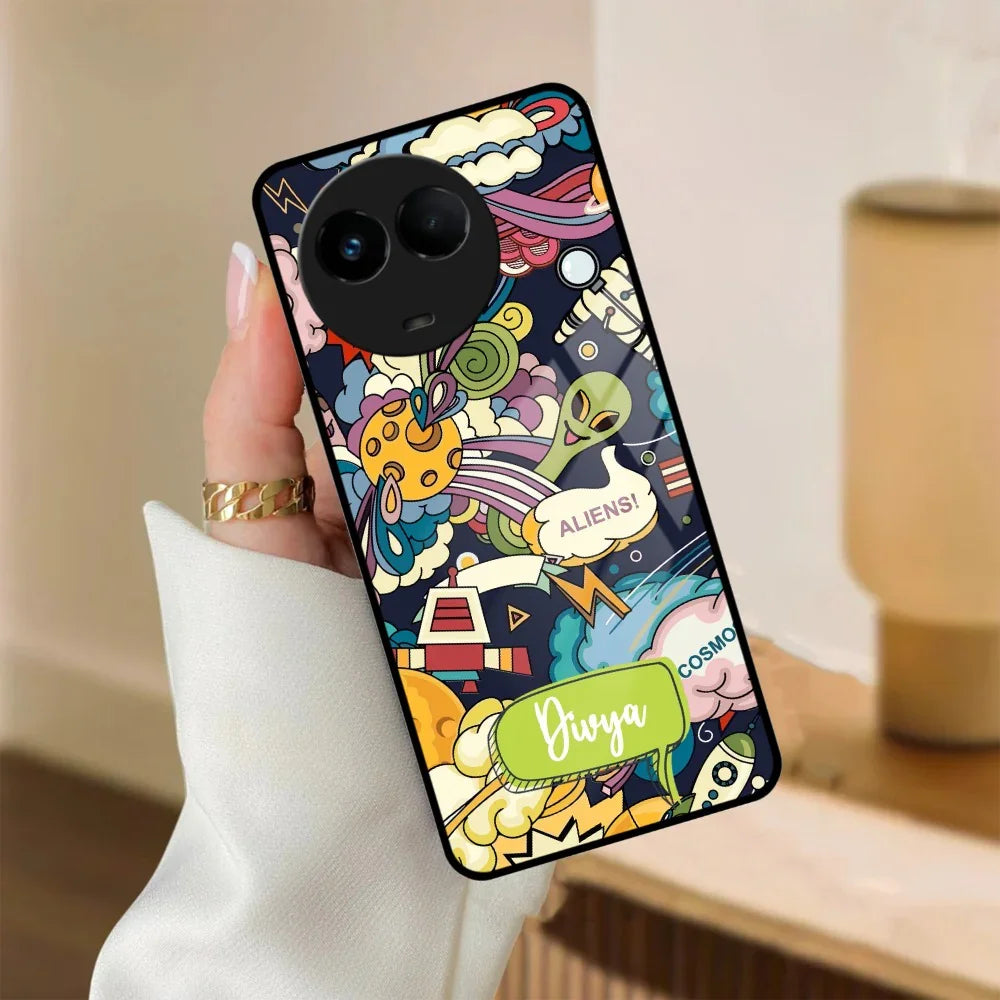 Space Glass Case Cover For Realme/Narzo - ShopOnCliQ