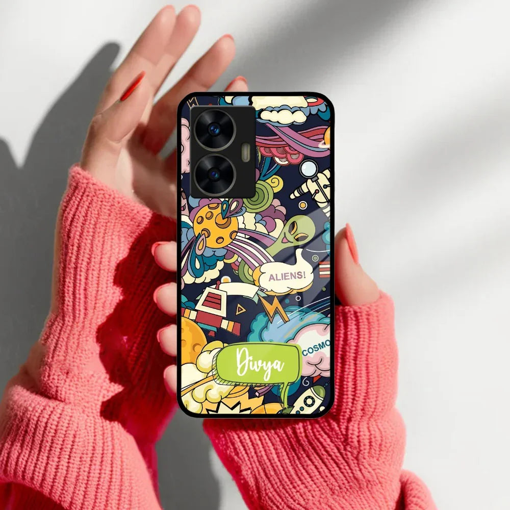 Space Glass Case Cover For Realme/Narzo - ShopOnCliQ