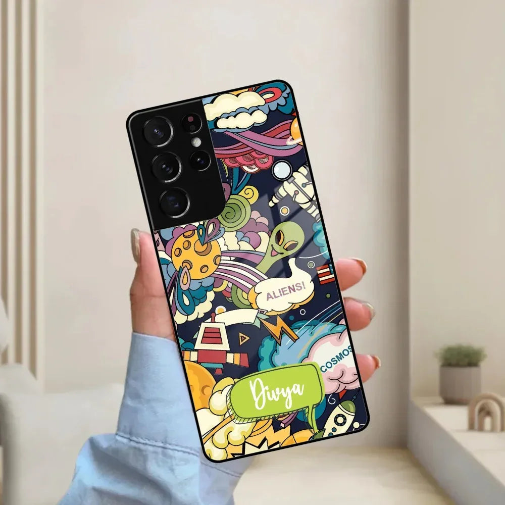 Space Glass Case Cover For Samsung - ShopOnCliQ