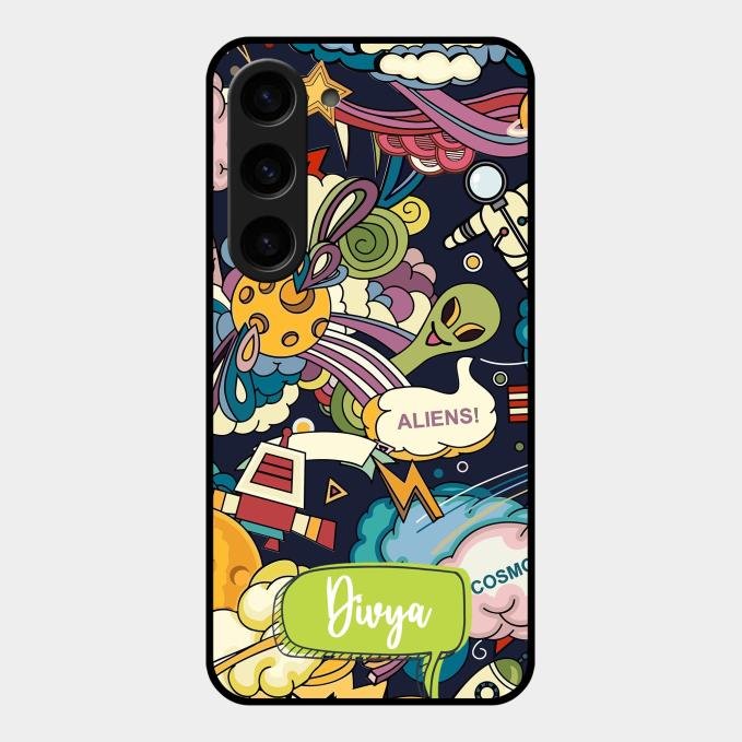 Space Glass Case Cover For Samsung Galaxy S23 5G