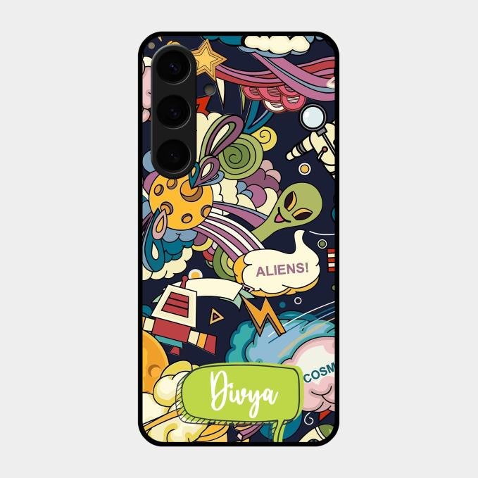 Space Glass Case Cover For Samsung Galaxy S24 Plus 5G