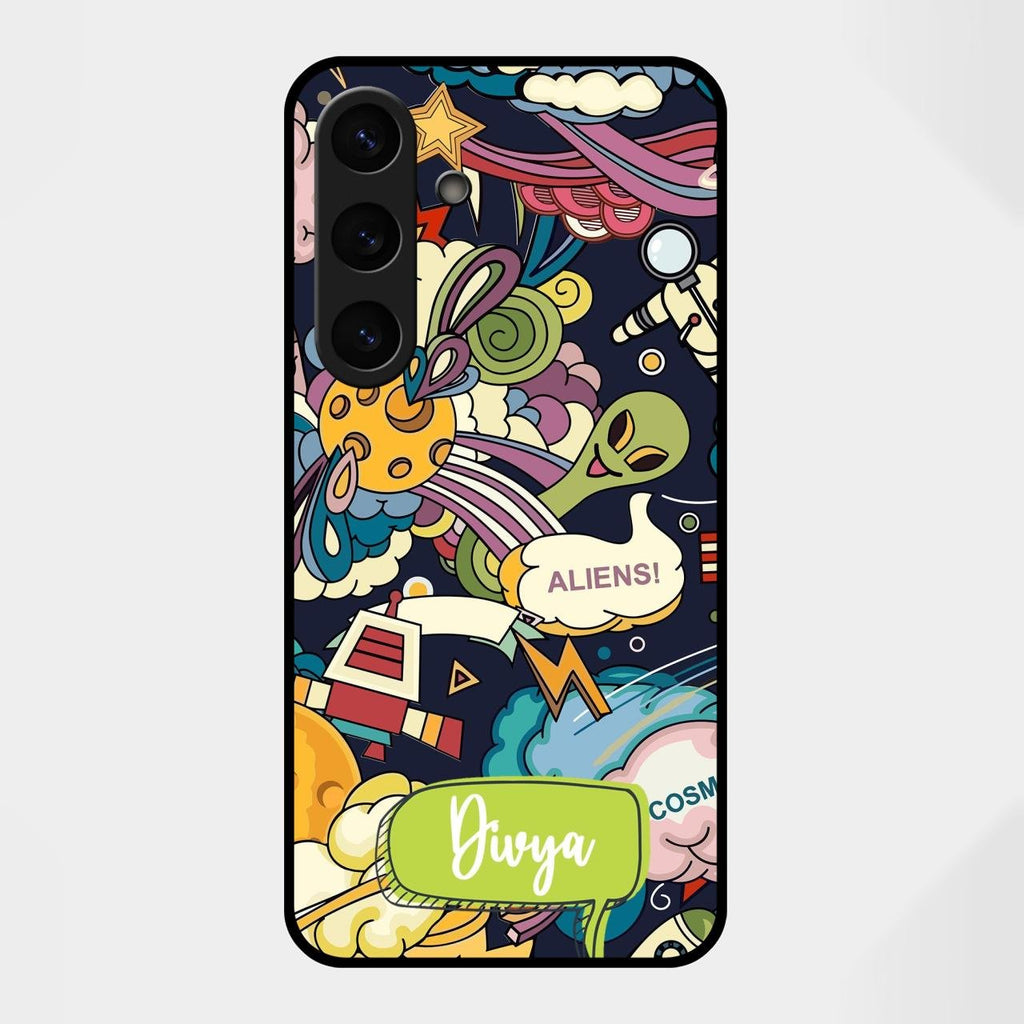 Space Glass Case Cover For Samsung Galaxy S25 FE 5G