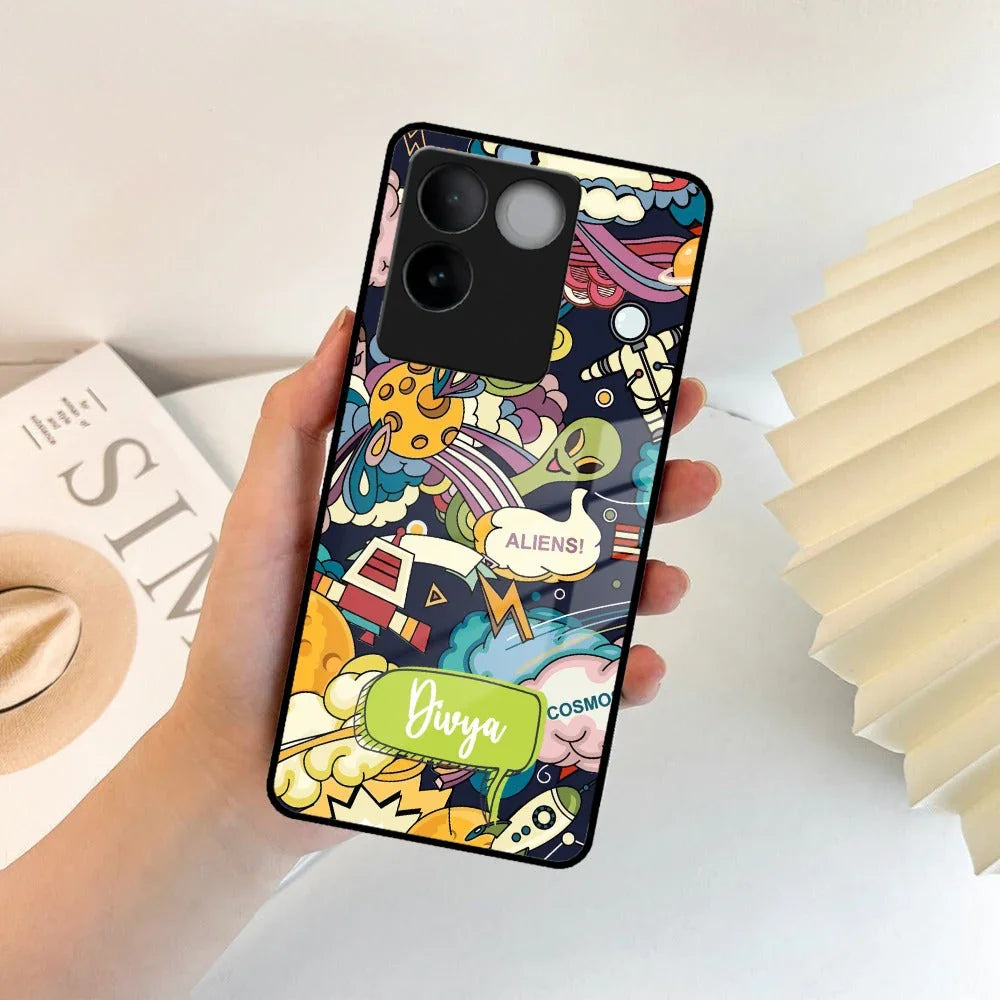 Space Glass Case Cover For iQOO - ShopOnCliQ
