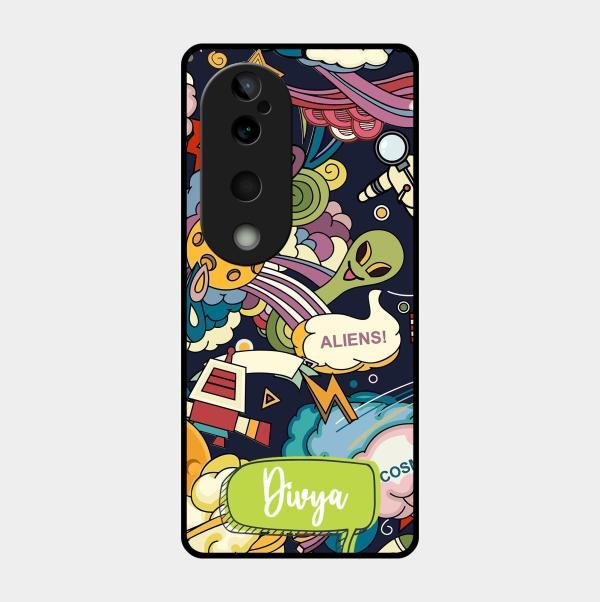 Space Glass Case Cover For Vivo T3 Ultra
