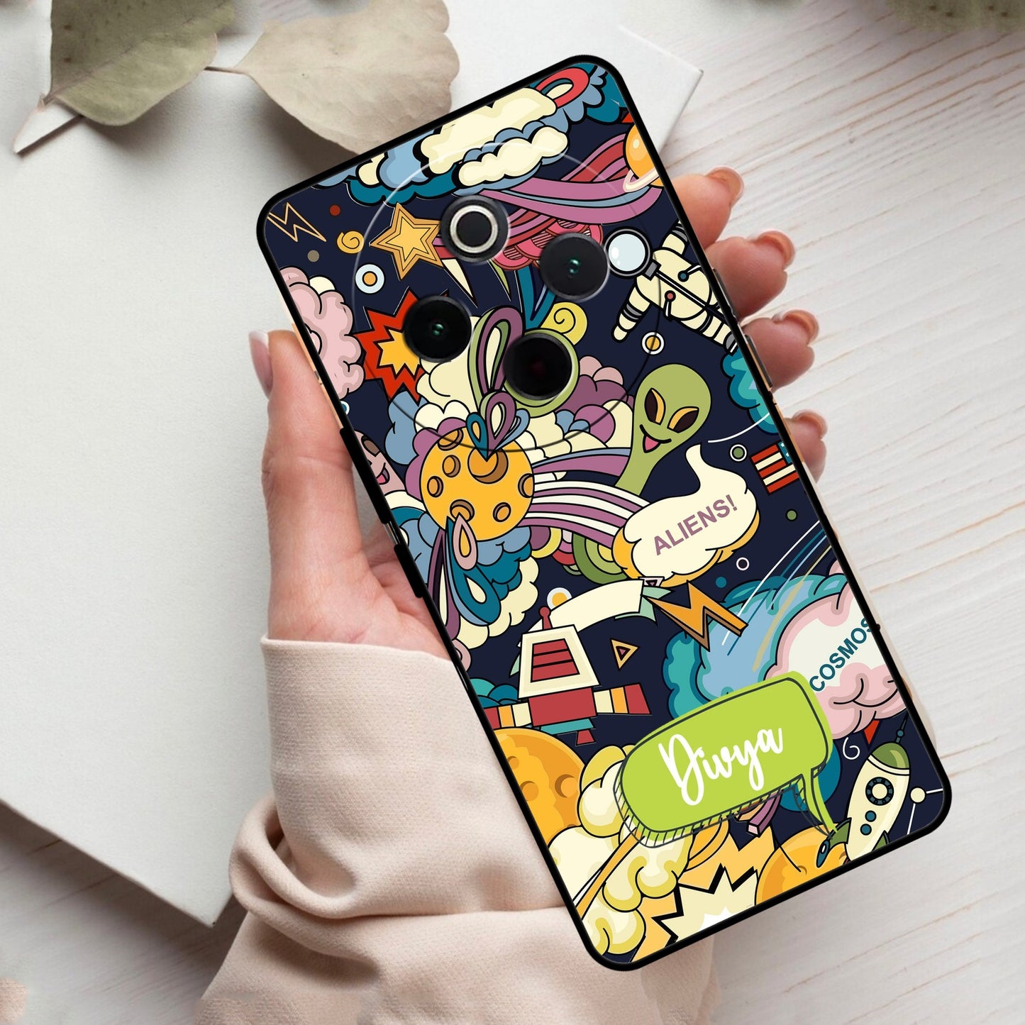 Space Glass Case Cover For Vivo