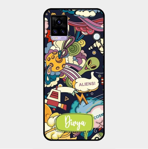 Space Glass Case Cover For Vivo V20