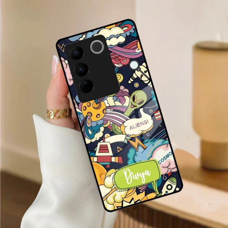 Space Glass Case Cover For Vivo - ShopOnCliQ