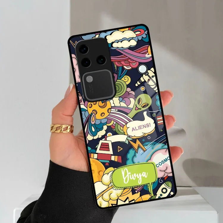 Space Glass Case Cover For Vivo - ShopOnCliQ