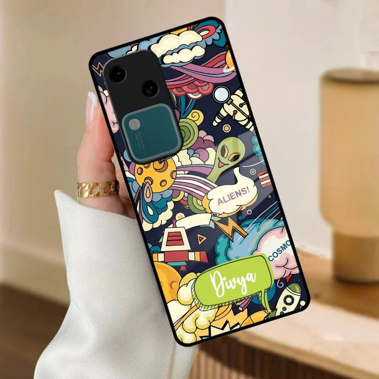 Space Glass Case Cover For Vivo - ShopOnCliQ