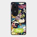 Space Glass Case Cover For Vivo V40 5G
