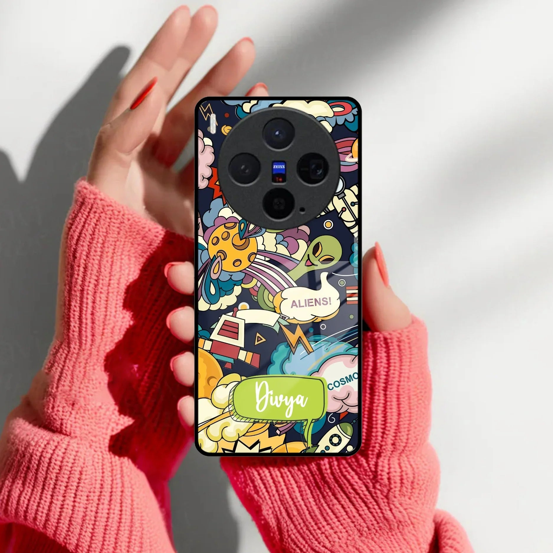 Space Glass Case Cover For Vivo