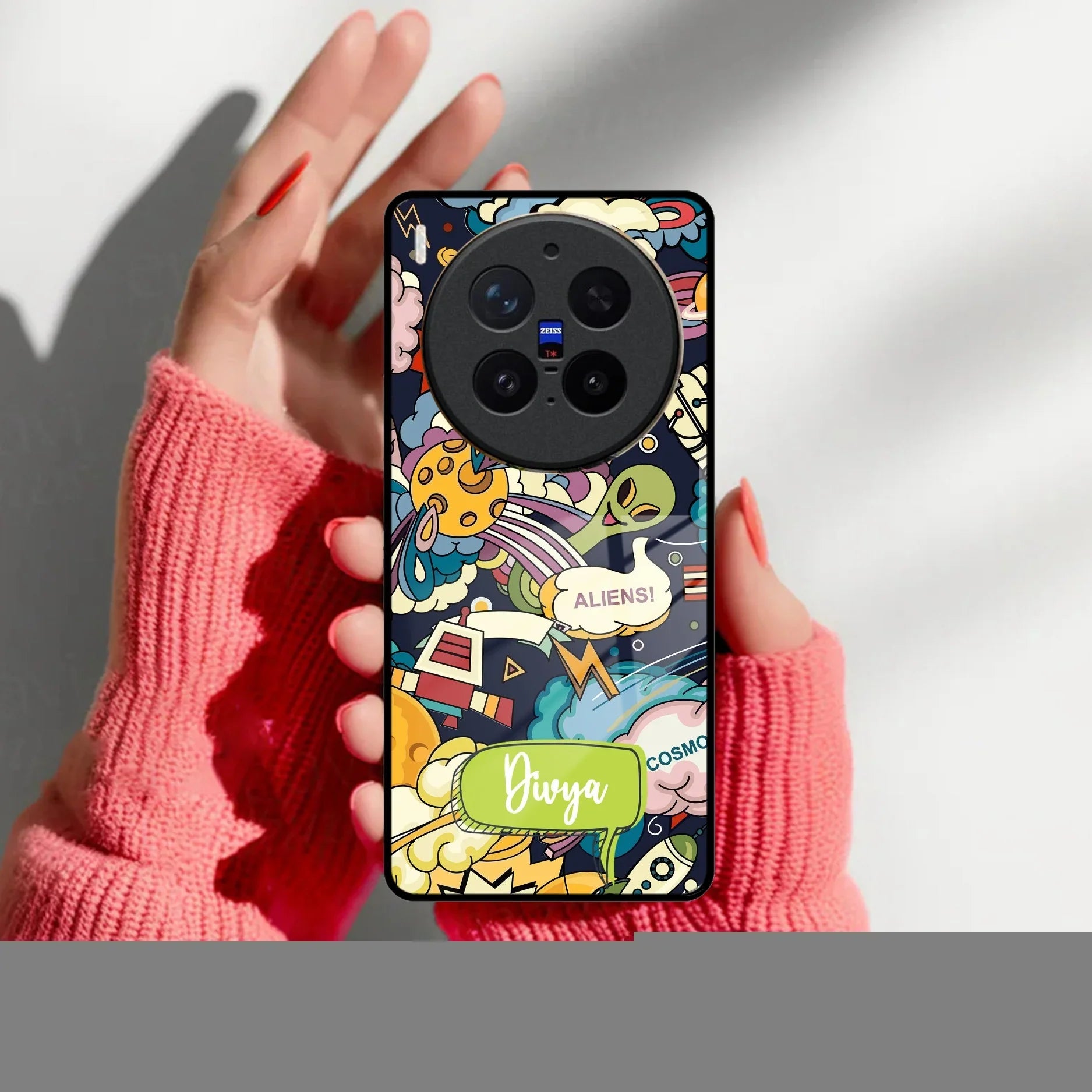 Space Glass Case Cover For Vivo