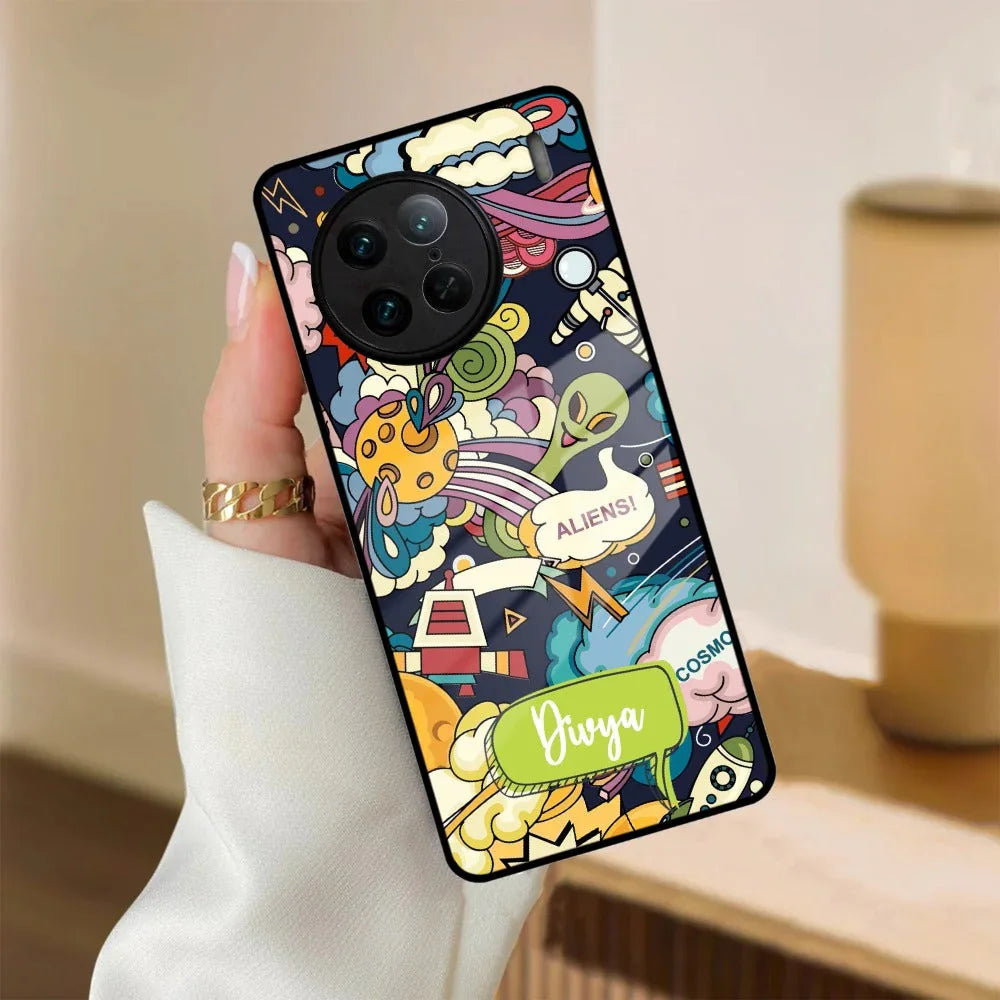 Space Glass Case Cover For iQOO - ShopOnCliQ