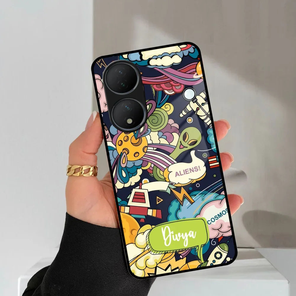 Space Glass Case Cover For Vivo - ShopOnCliQ