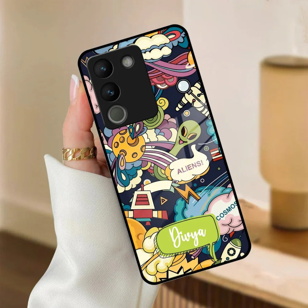 Space Glass Case Cover For Vivo - ShopOnCliQ