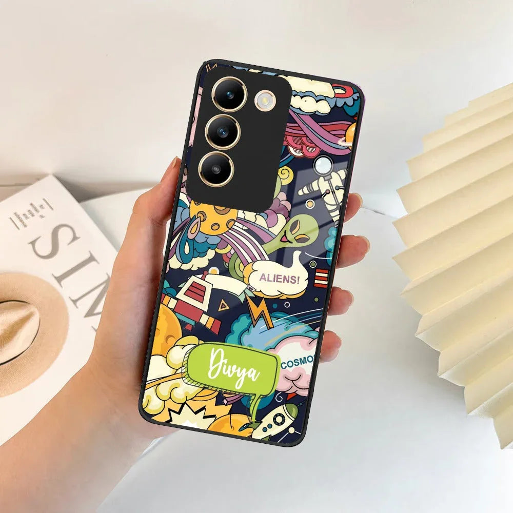 Space Glass Case Cover For iQOO - ShopOnCliQ