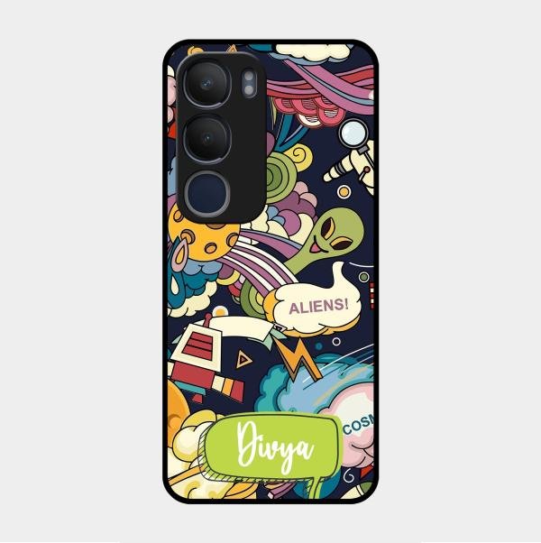 Space Glass Case Cover For Vivo Y29 5G