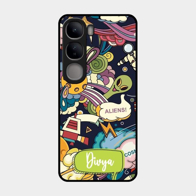 Space Glass Case Cover For Vivo Y300 5G