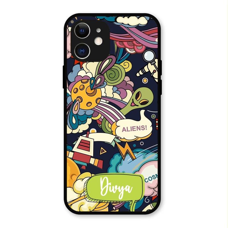 Space Glossy Metal Case Cover For iPhone 12