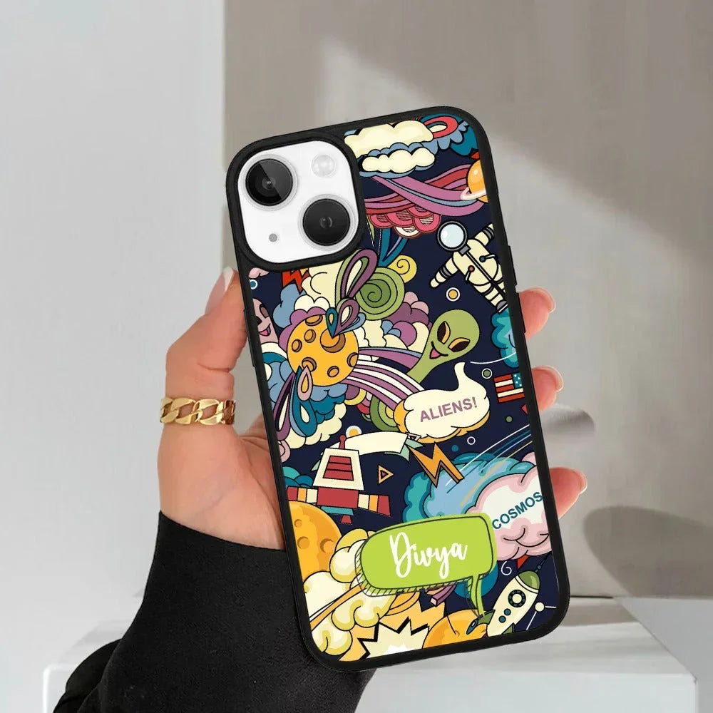 Space Glossy Metal Case Cover For iPhone - ShopOnCliQ