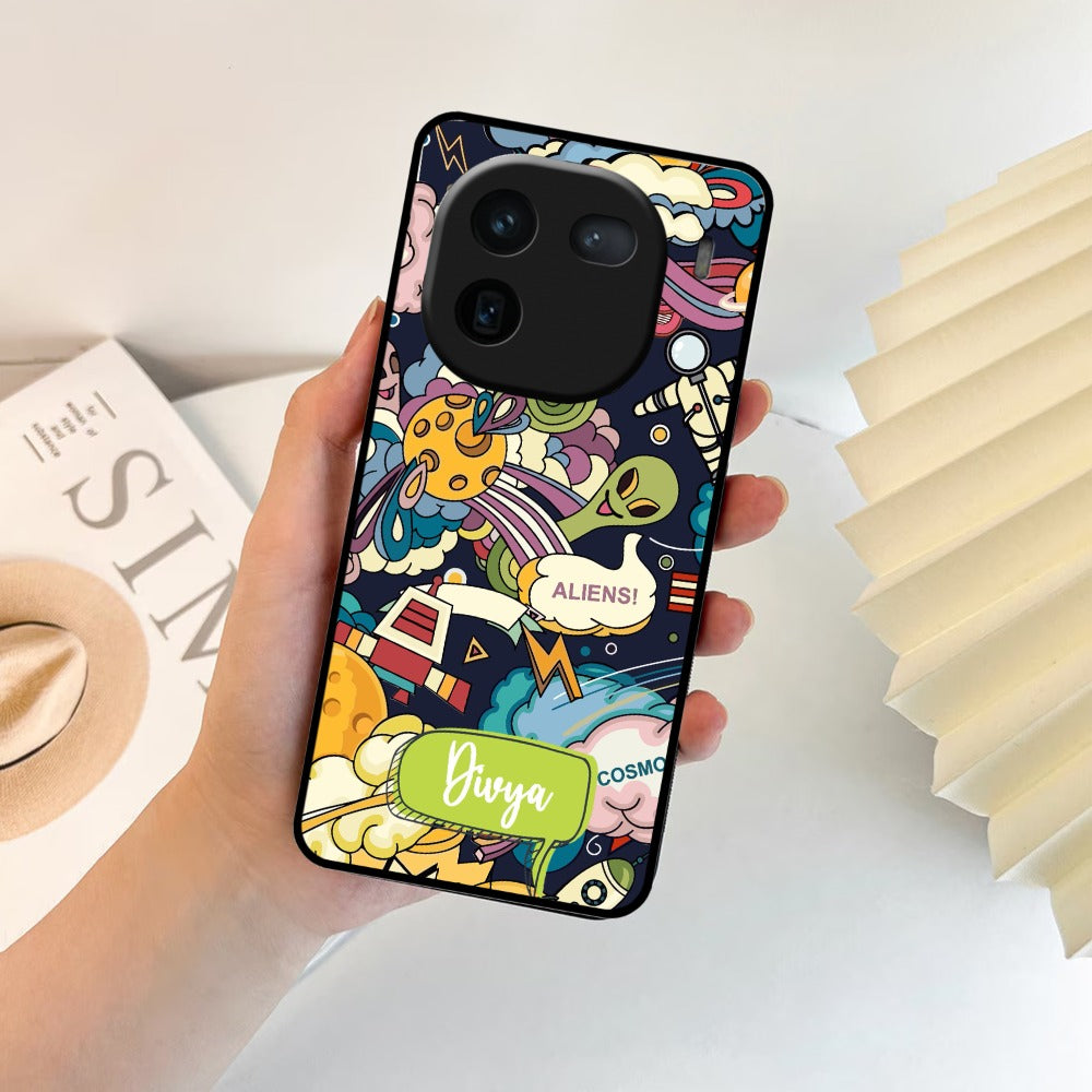 Space Glossy Metal Case Cover For Vivo