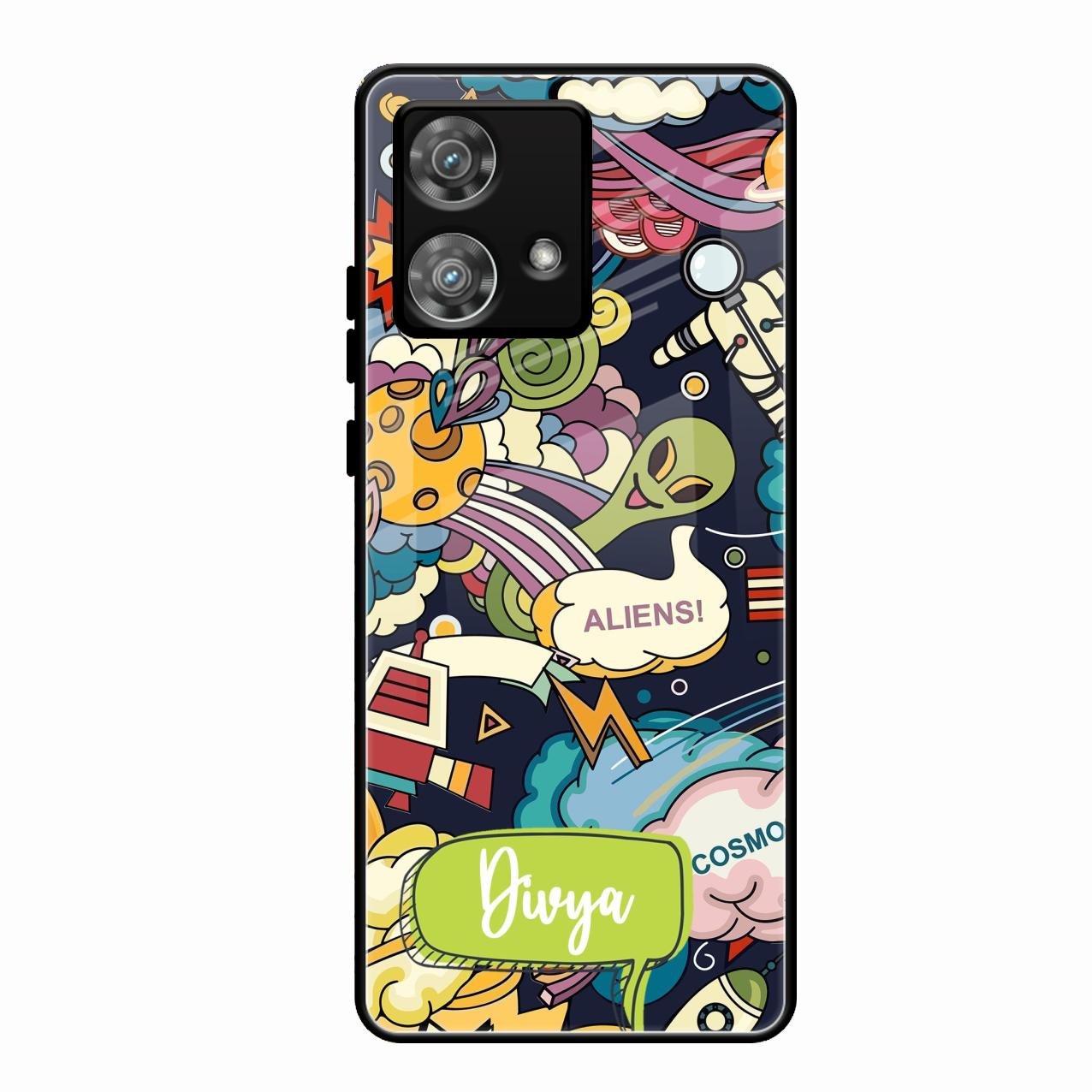 Space Glossy Metal Case Cover For Motorola Edge 40 5G