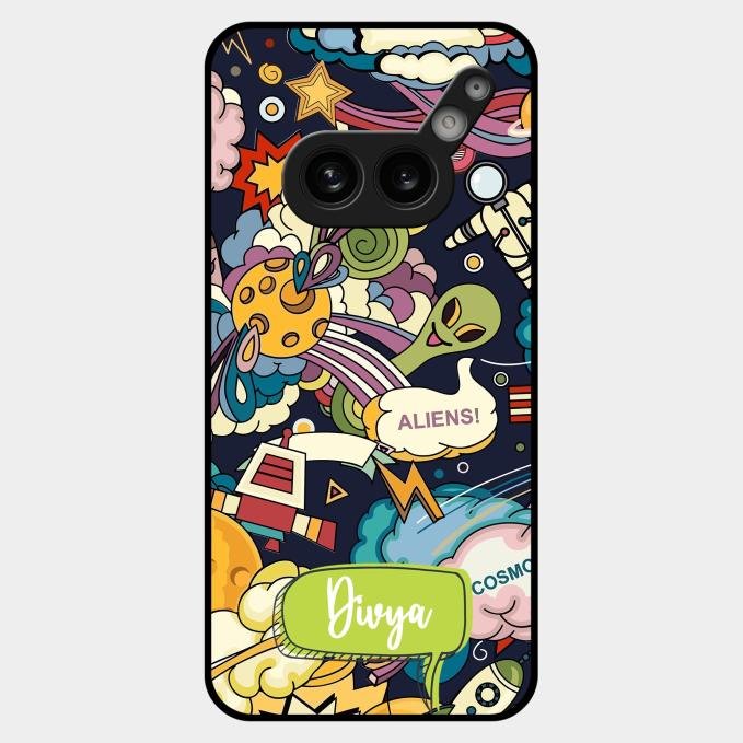 Space Glossy Metal Case Cover For Nothing Phone 2A Plus