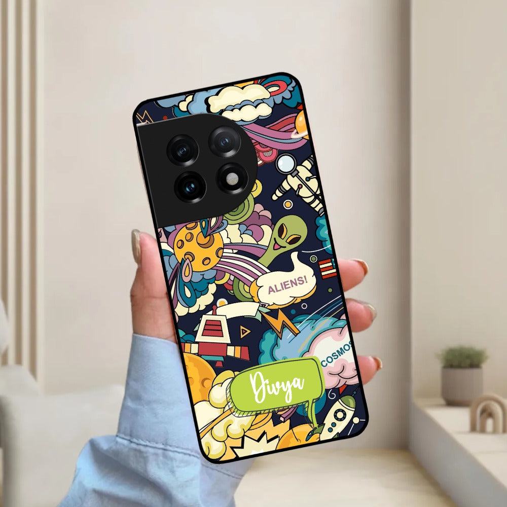 Space Glossy Metal Case Cover For OnePlus