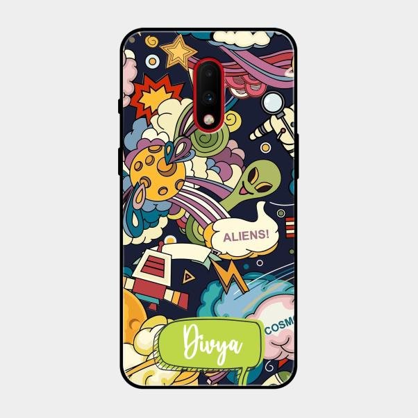 Space Glossy Metal Case Cover For Oneplus 7
