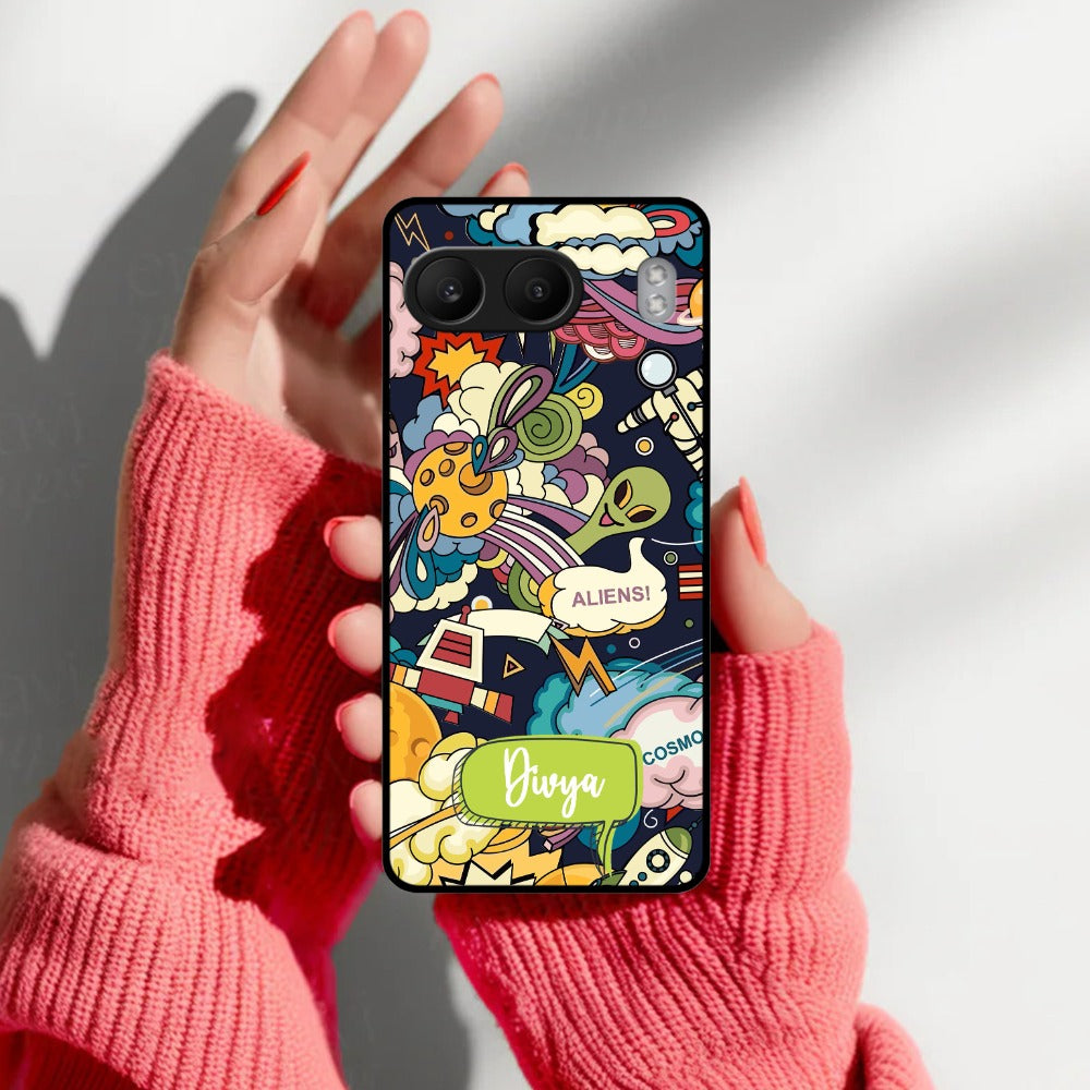 Space Glossy Metal Case Cover For OnePlus