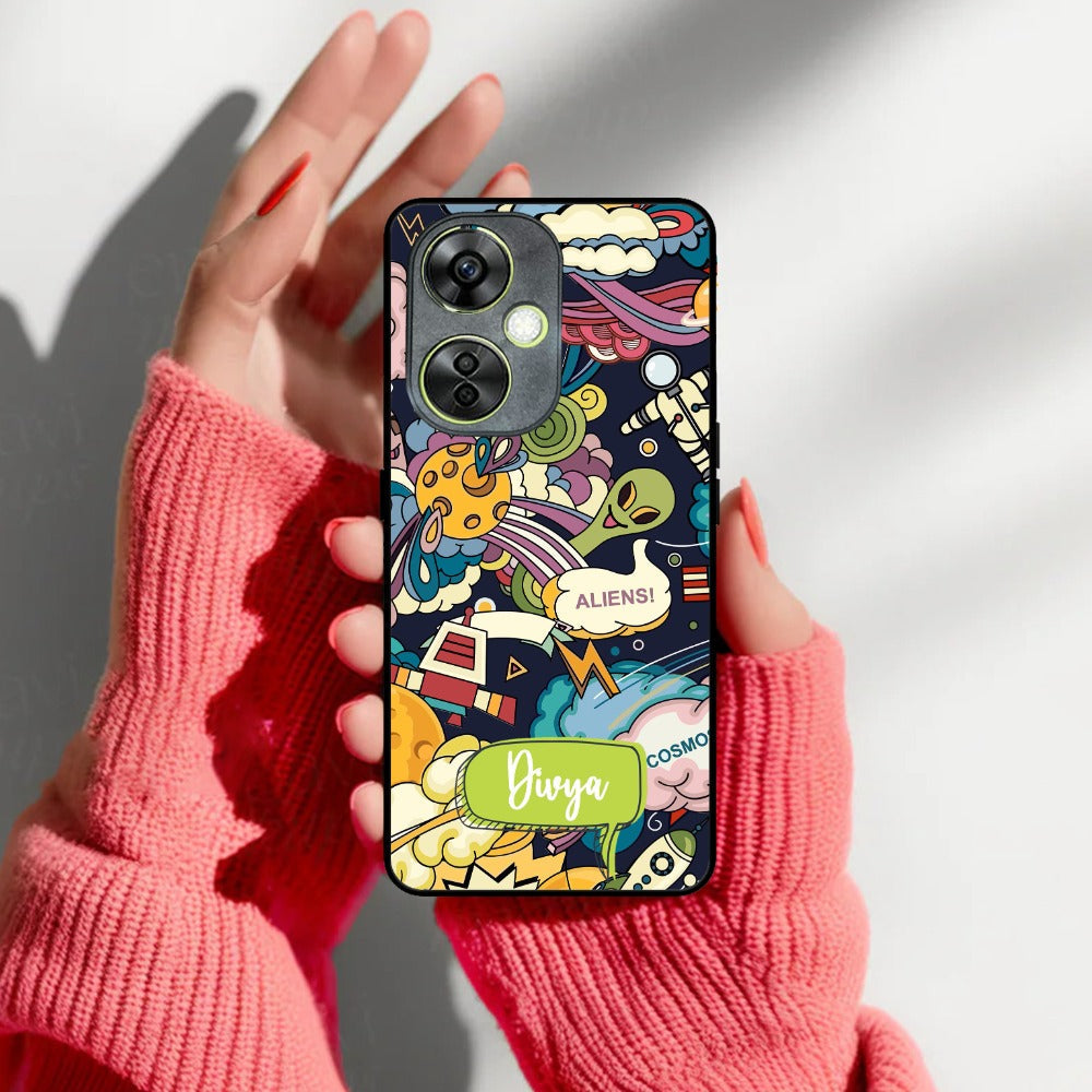 Space Glossy Metal Case Cover For OnePlus