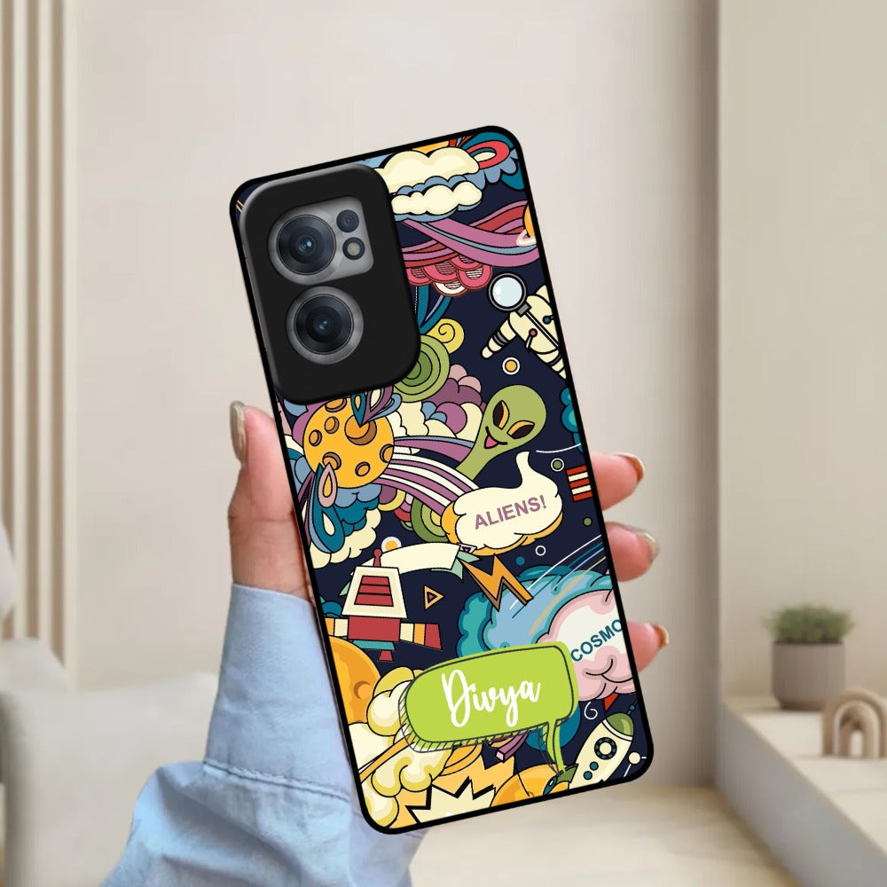 Space Glossy Metal Case Cover For OnePlus