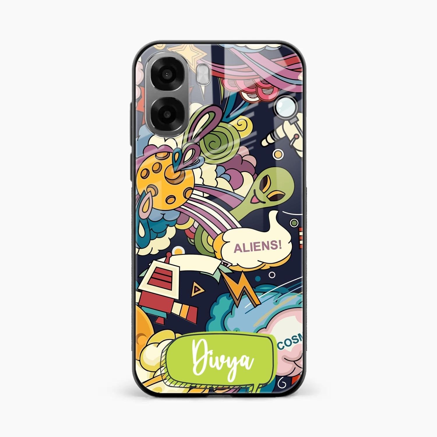 Space Glossy Metal Case Cover For Oppo A6X 5G