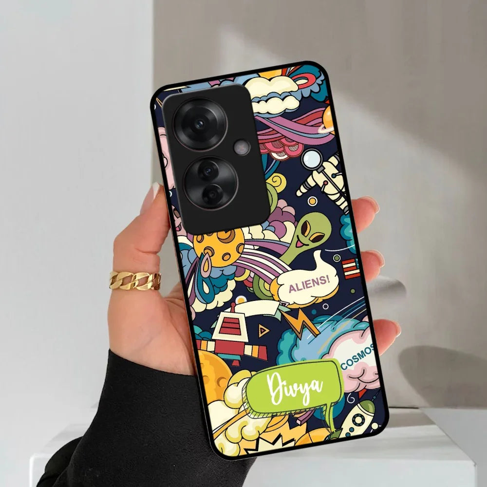 Space Glossy Metal Case Cover For Oppo - ShopOnCliQ