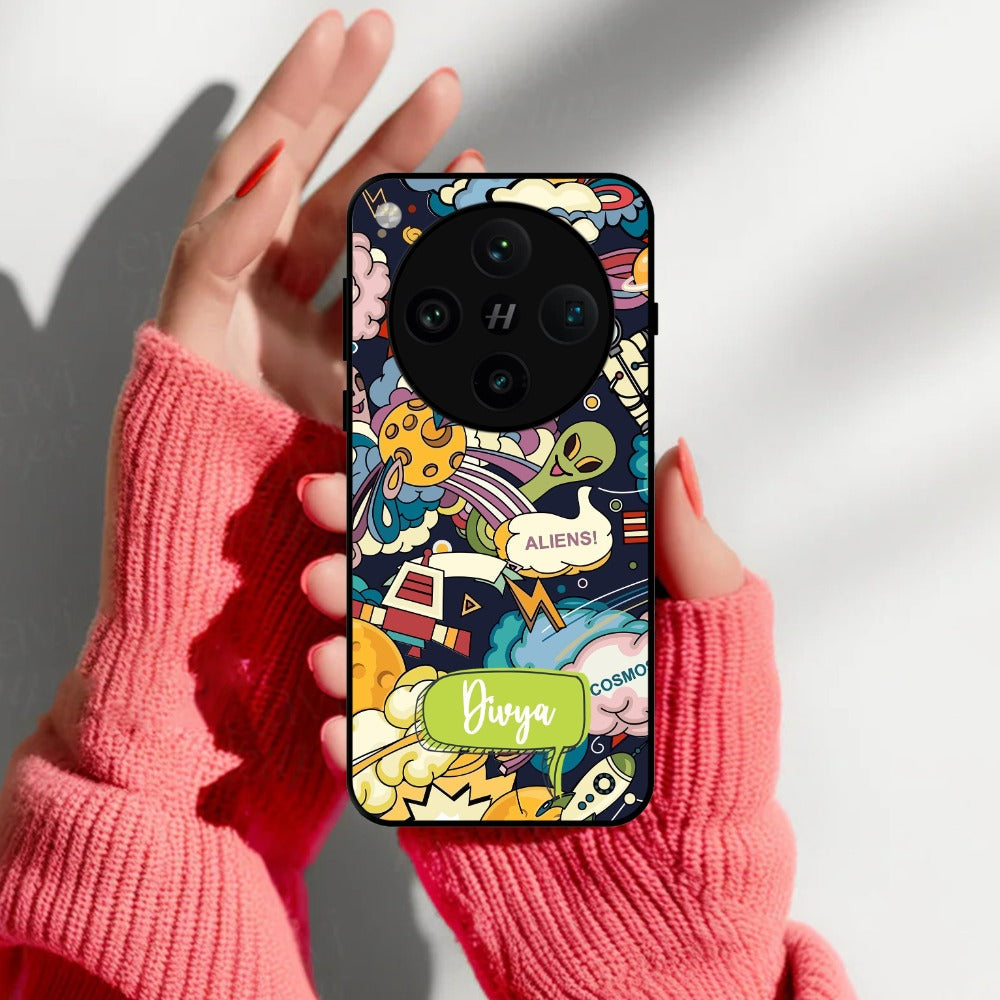 Space Glossy Metal Case Cover For Oppo