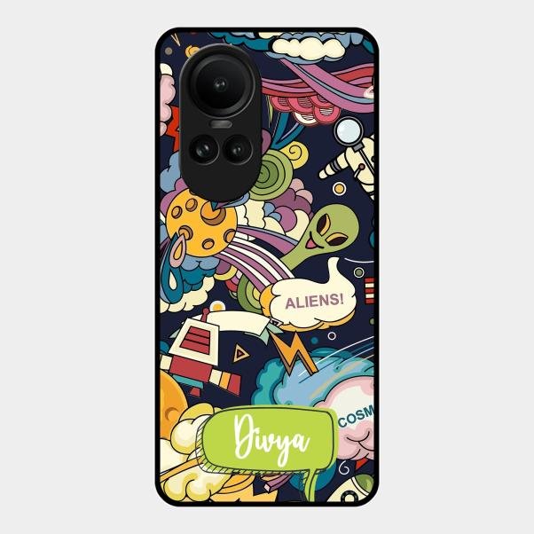 Space Glossy Metal Case Cover For Oppo Reno 10 Pro 5G