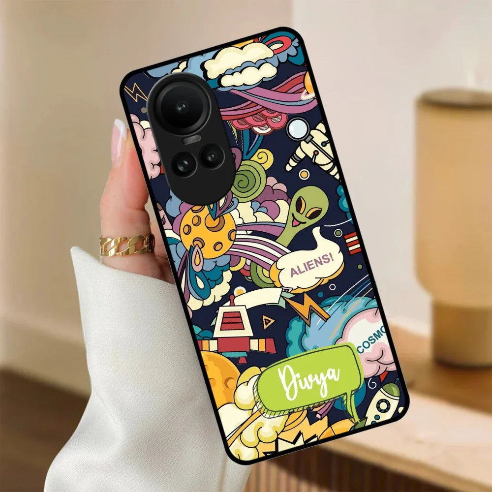 Space Glossy Metal Case Cover For Oppo - ShopOnCliQ