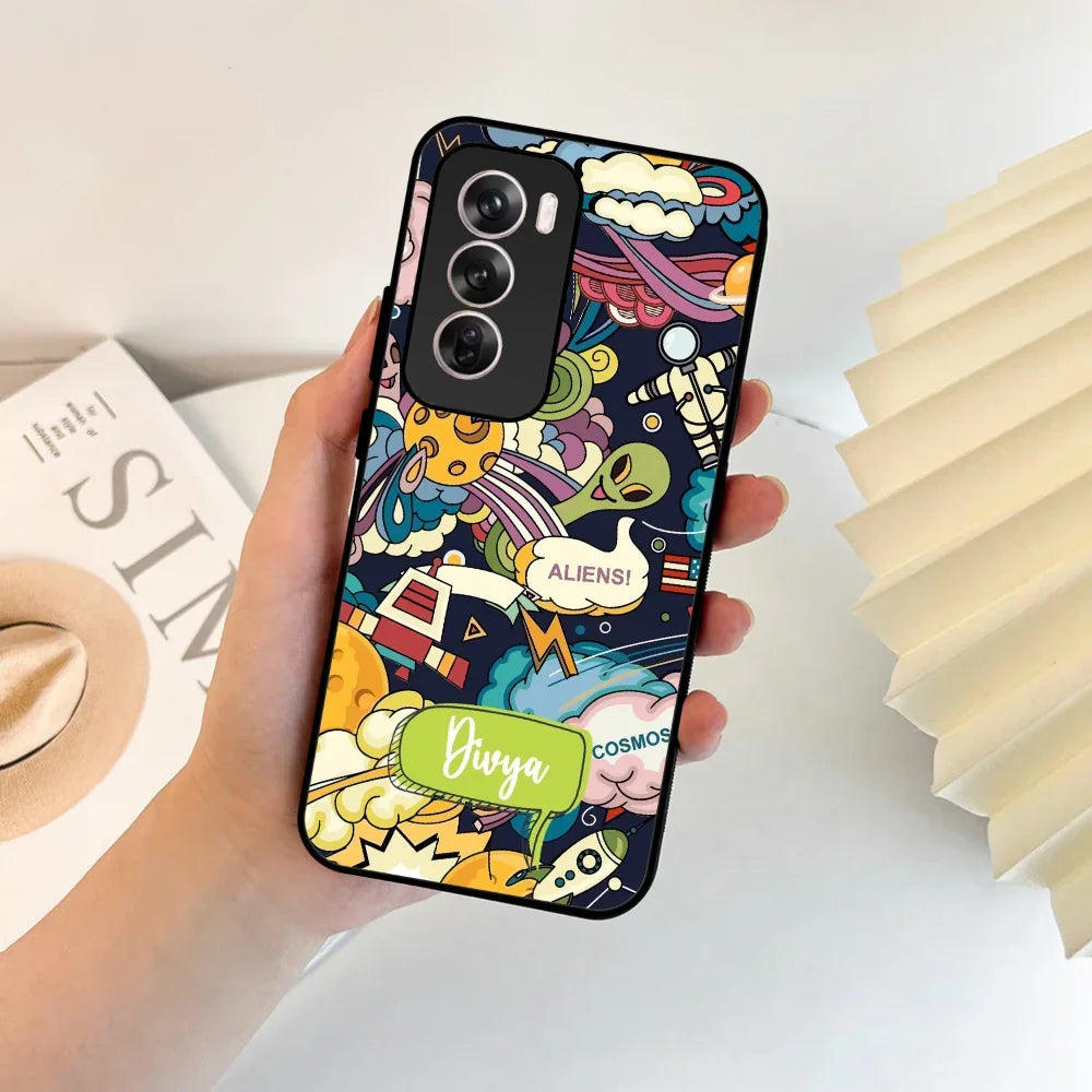 Space Glossy Metal Case Cover For Oppo - ShopOnCliQ