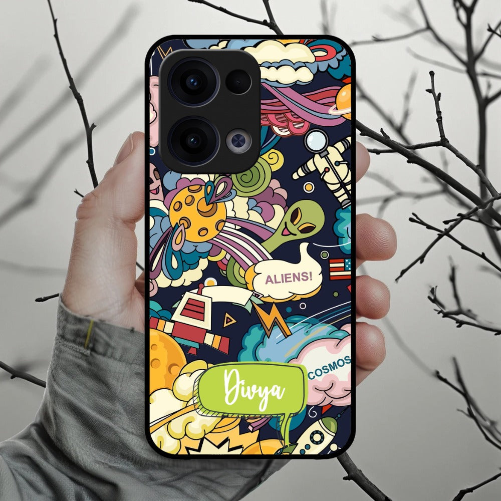 Space Glossy Metal Case Cover For Oppo