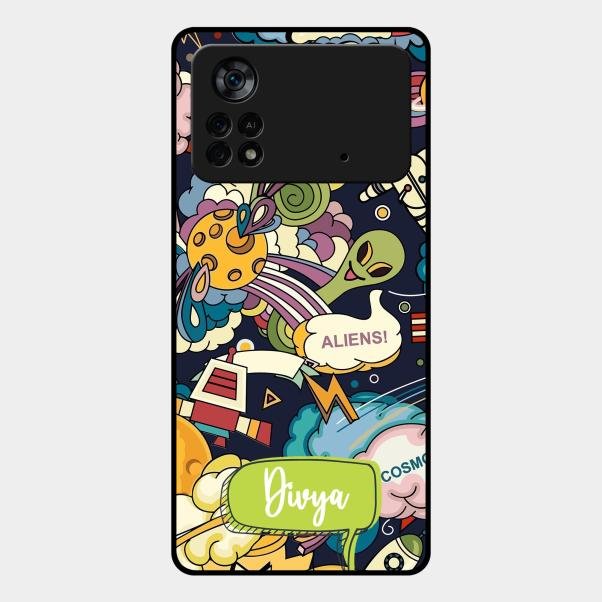 Space Glossy Metal Case Cover For Poco X4 Pro 5G