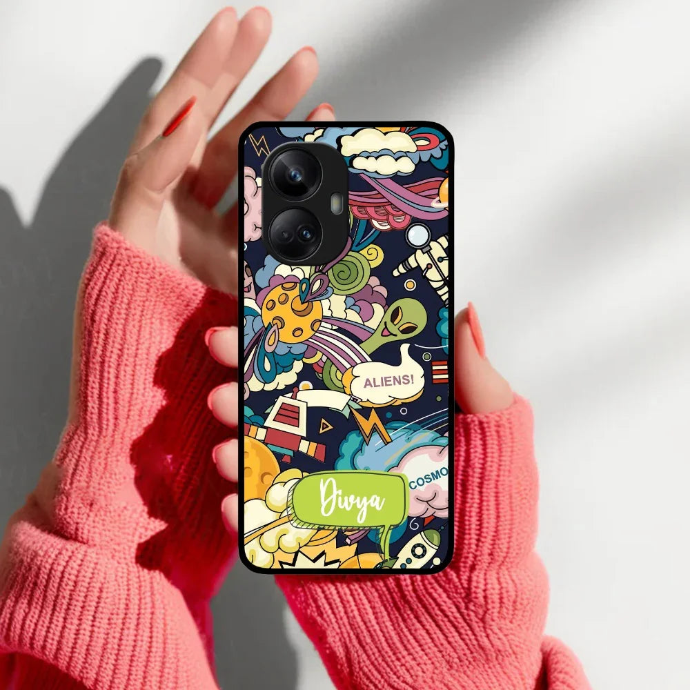 Space Glossy Metal Case Cover For Realme - ShopOnCliQ