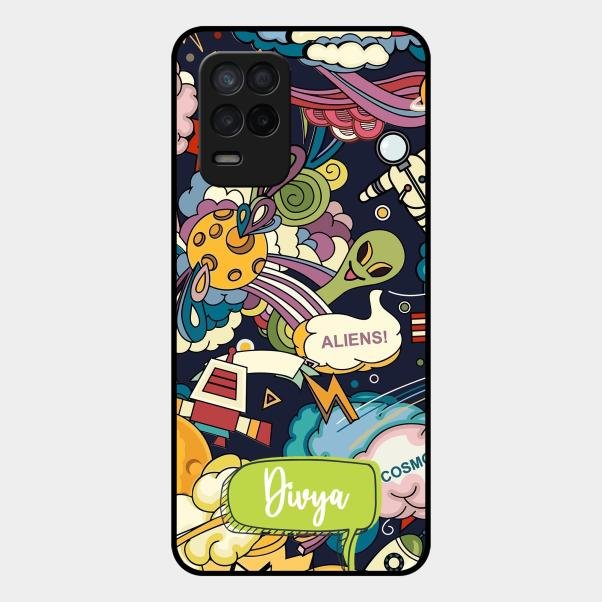 Space Glossy Metal Case Cover For Realme 8 5G