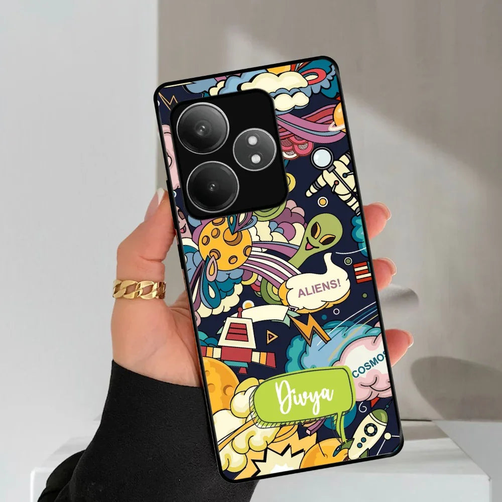 Space Glossy Metal Case Cover For Realme - ShopOnCliQ