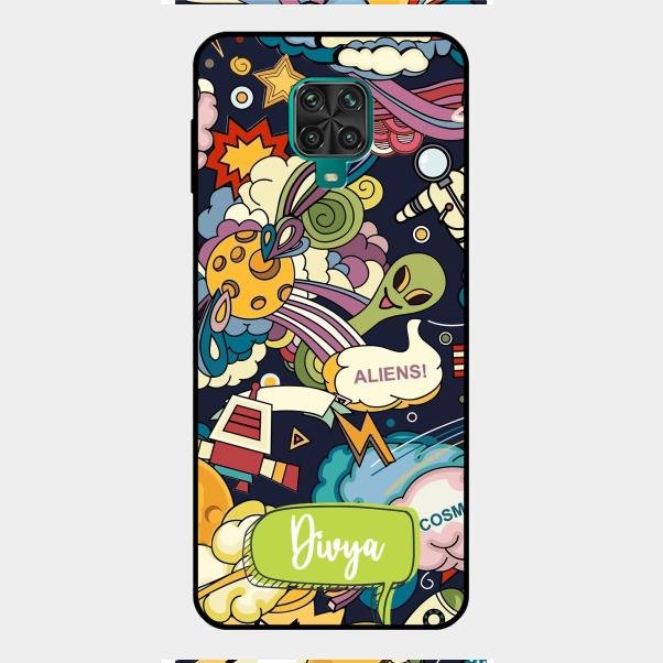 Space Glossy Metal Case Cover For Redmi Note 9 Pro Max