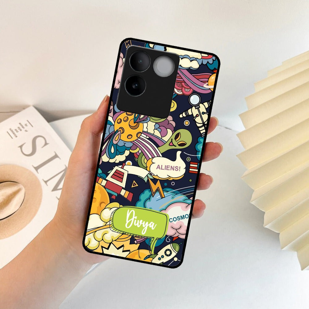 Space Glossy Metal Case Cover For Vivo