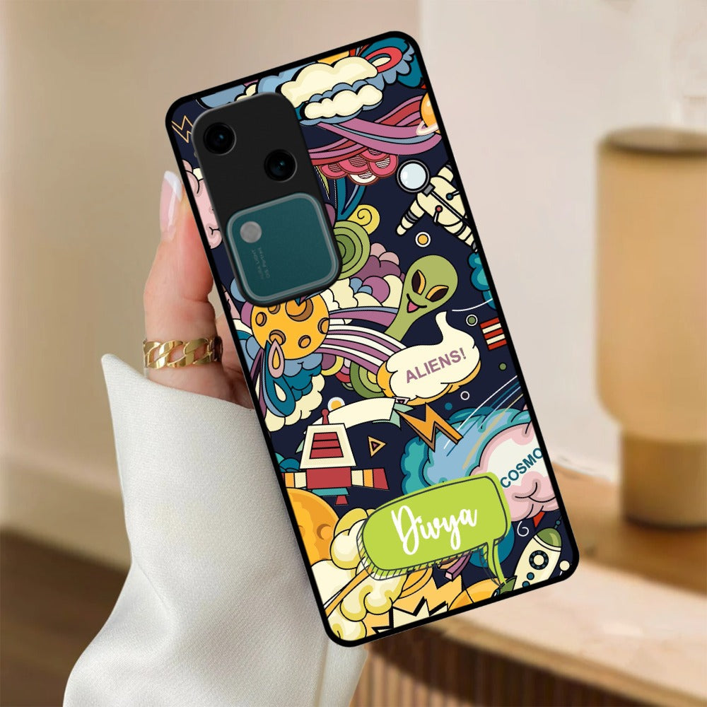 Space Glossy Metal Case Cover For Vivo