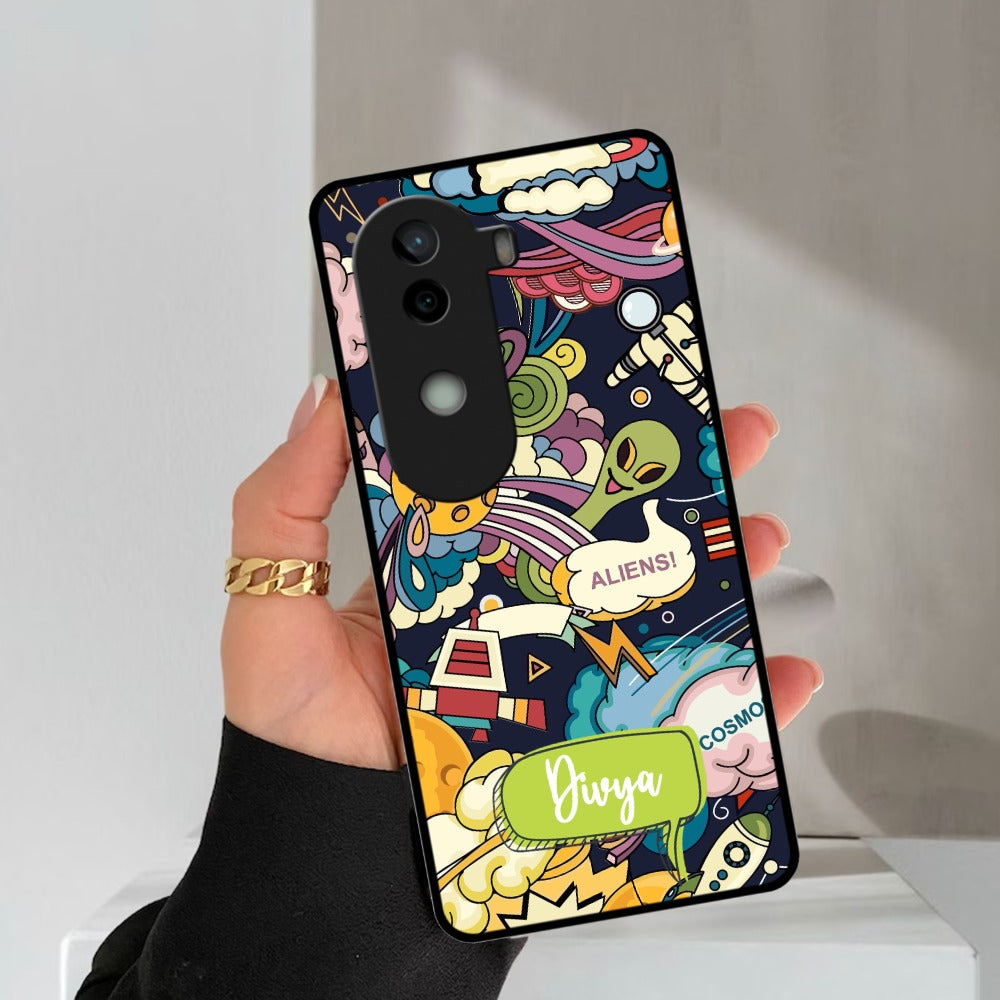 Space Glossy Metal Case Cover For Vivo